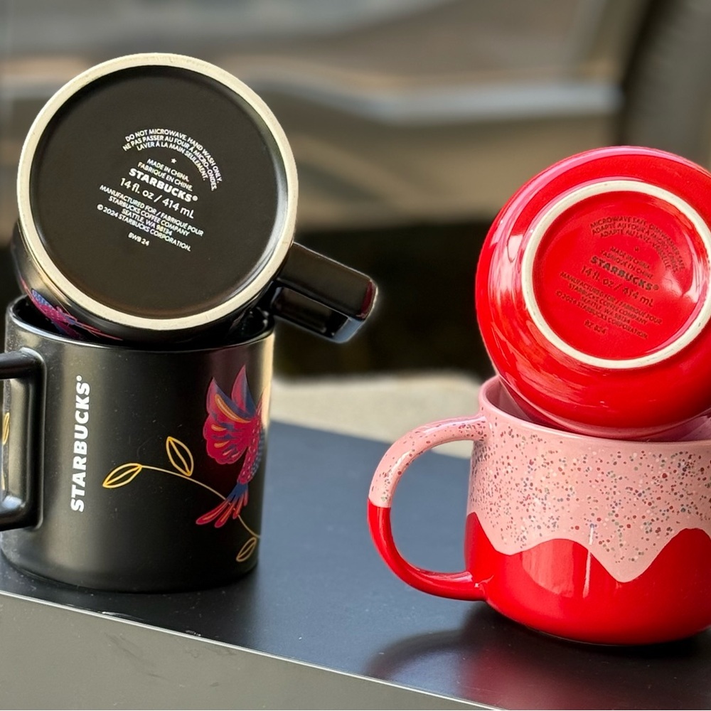 Starbucks 2024 Mugs Sprinkle Drip x2.  DOD Skull Midnight x2